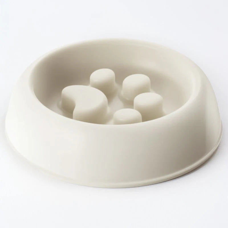 Paw Print Slow Feeder Dog Bowl