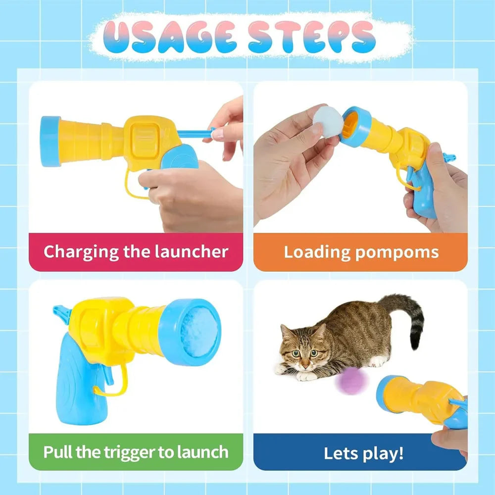 Pompom Launcher Cat Toy