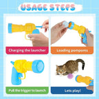 Pompom Launcher Cat Toy