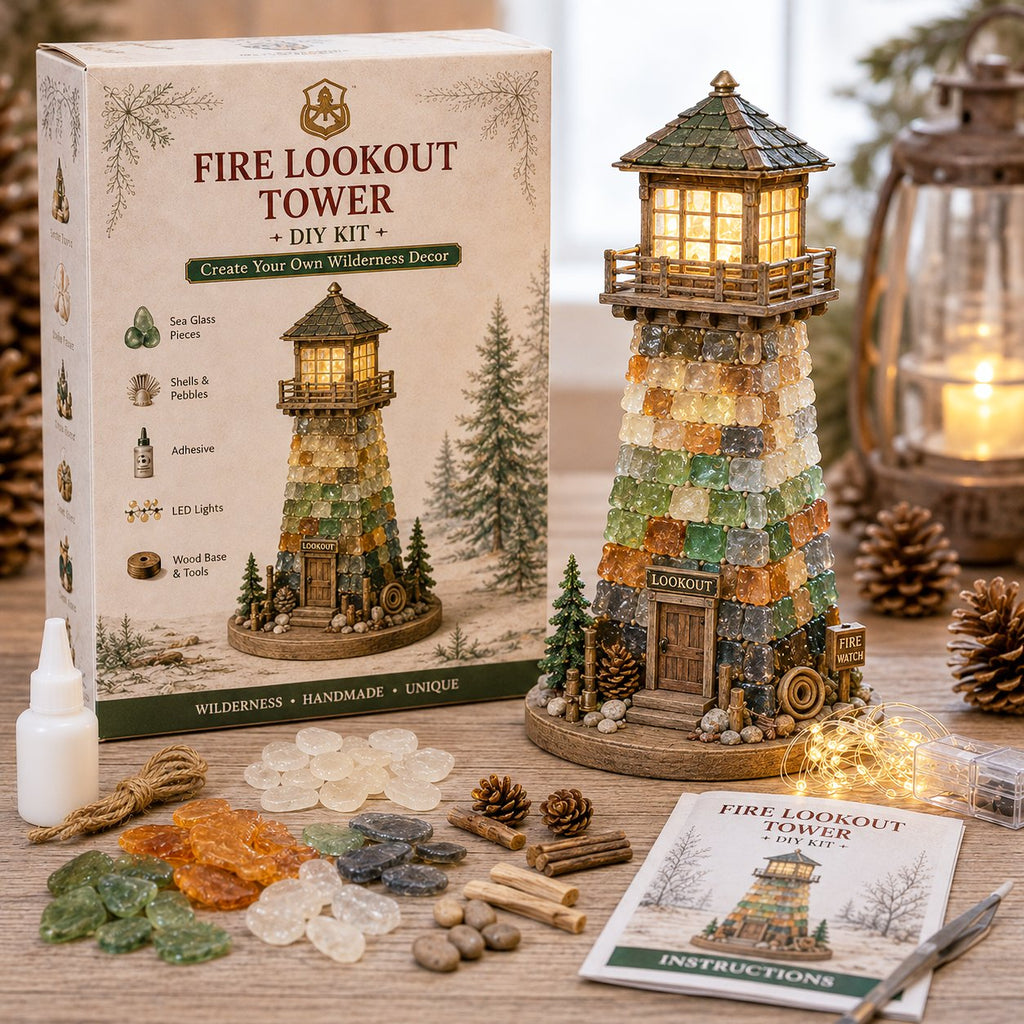 Vintage Firehouse Sea Glass-Style Mosaic Light DIY Kit