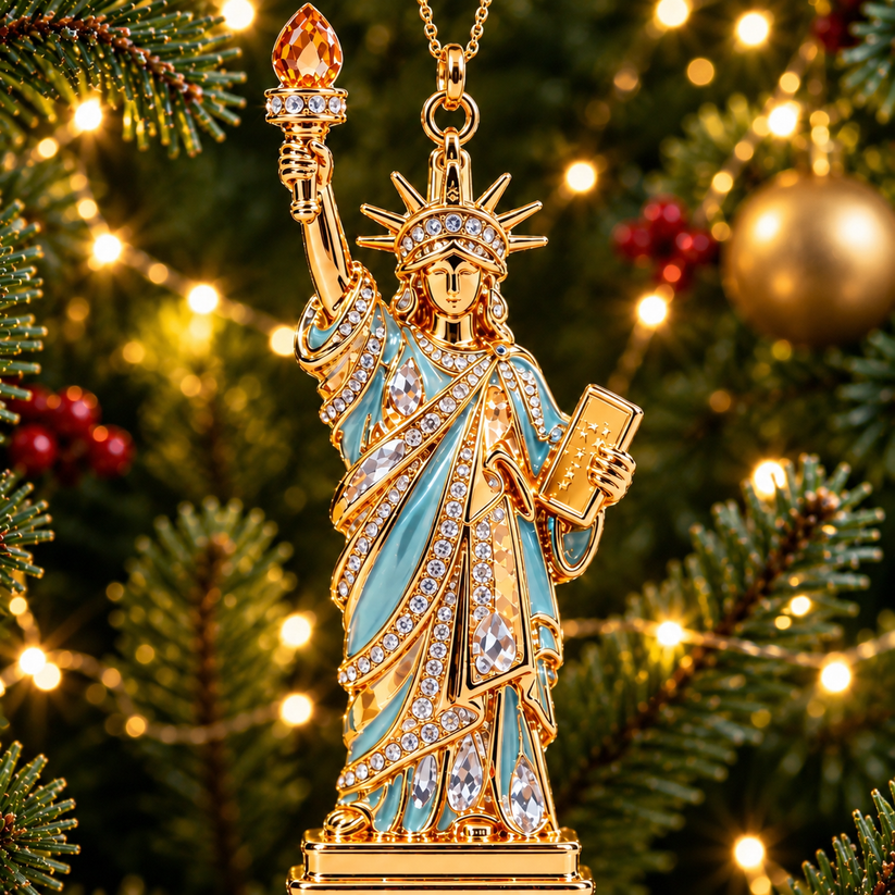 USA Landmark Christmas Ornaments