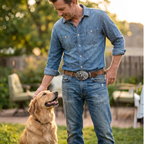 Miroken | Metal Oval Cowboys Belt Buckle