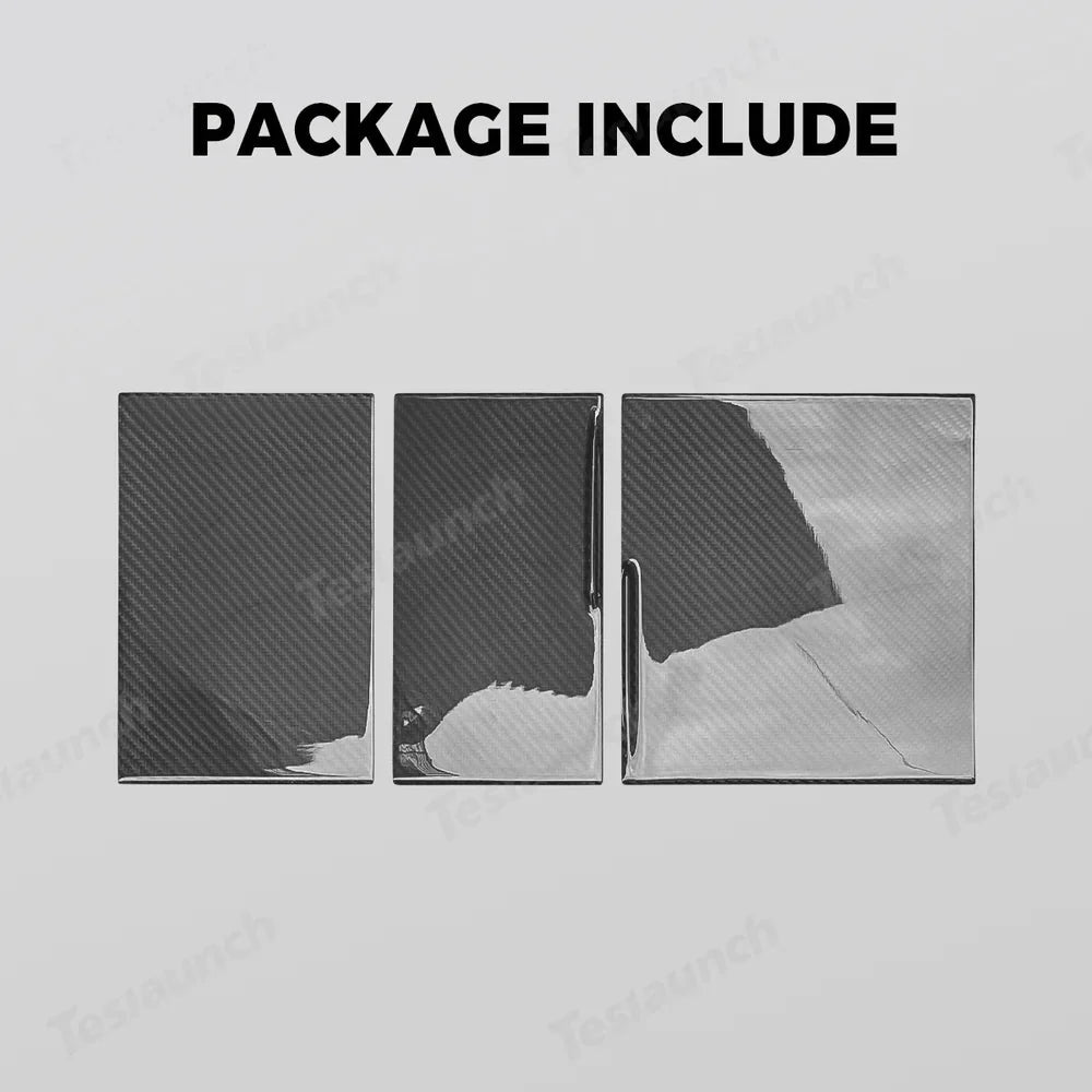 [Real Carbon Fiber] Center Console Panel Cover for Tesla Model YL 2026+