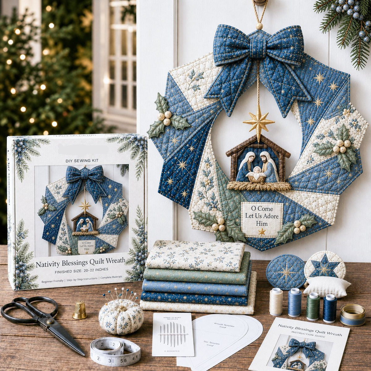 Christmas Fabric Wreath DIY Kit