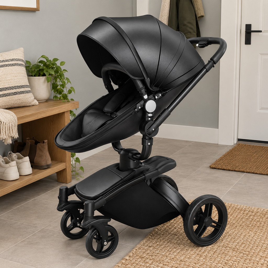 360 Degree Rotation Baby Stroller 3 in 1 with Car Seat