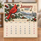 2027 Birds Of America Wall Calendar