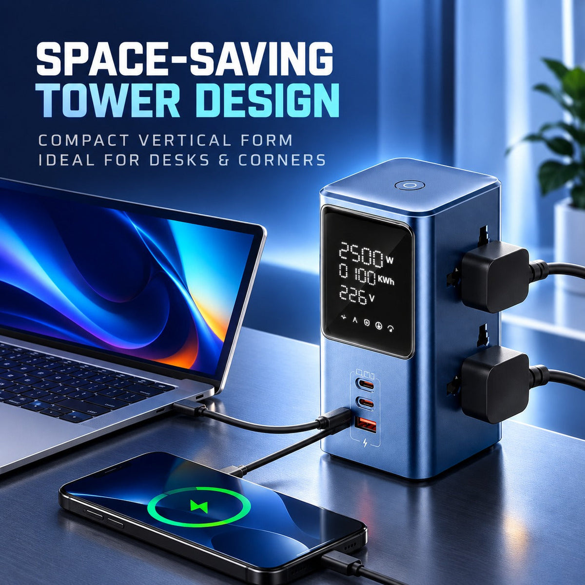 Charge Hub Pro All-in-One Charging Outlet Tower
