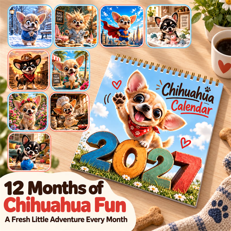 2027 Chihuahua Wall Calendar