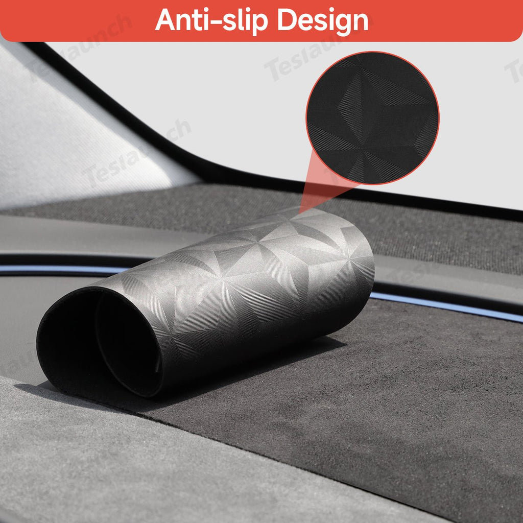 Suede Sunshade Dashboard Mat – UV Protection & Anti-Glare for Tesla Model Y Juniper 2025+