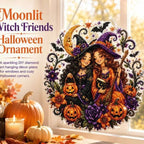 Halloween Wreath Diamond Painting DIY Kit, Acrylic Hanging Ornament for Window Home Decor