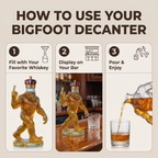 Miroken | Whiskey Decanter Funny Bigfoot Glass Bottle