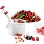Cherry Pitter Tool with Stainless Steel Pin and Pit Collection Container