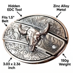 Miroken | Metal Oval Cowboys Belt Buckle