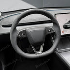 [Real Carbon Fiber] Steering Wheel Trim Cover Kit for Tesla Model Y Juniper 2025+