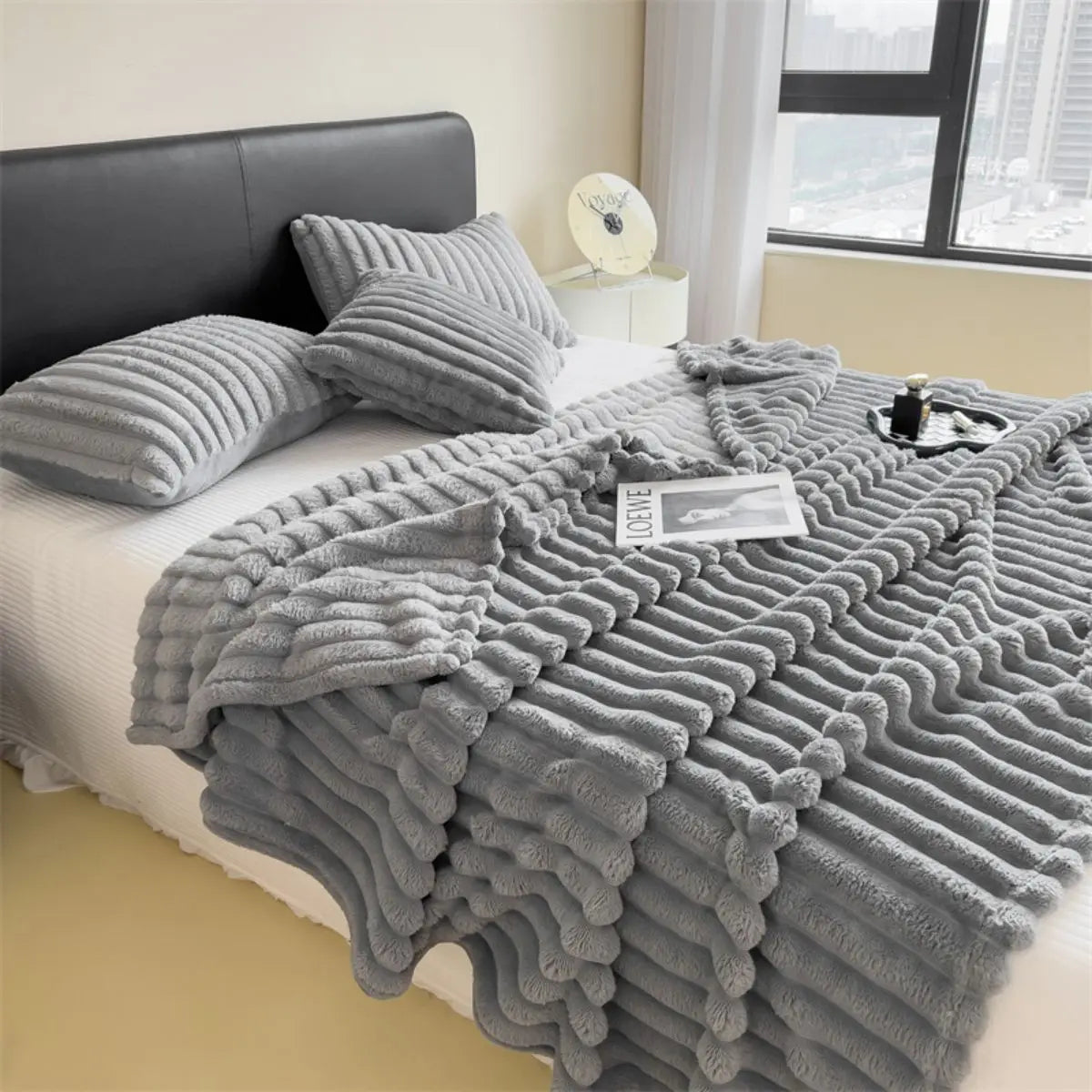 Cozy Striped Throw Blanket