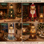 DIY Lighted Christmas Character Sea Glass-Style Lighthouse Kit