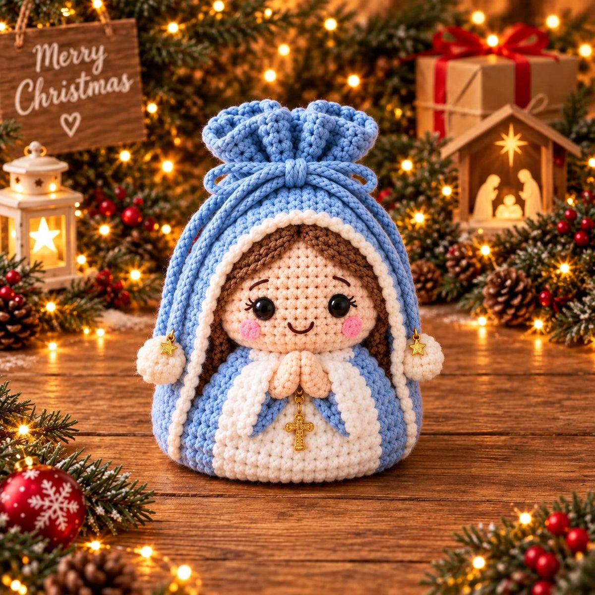 Christmas Crochet Character Gift Pouch