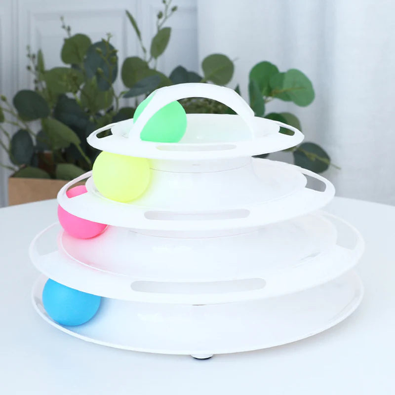 Cat Toy Tower with Tracks