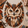 Layered Fabric Owl Wall Art DIY Kit