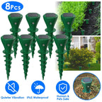8-Pack Solar Mole Repellent Stakes – Waterproof Vibration