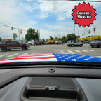 American Flag Car Hood Cover With Dual Triangle Clips Fits Trucks SUVs Sedans Jeep Commemorative Edition