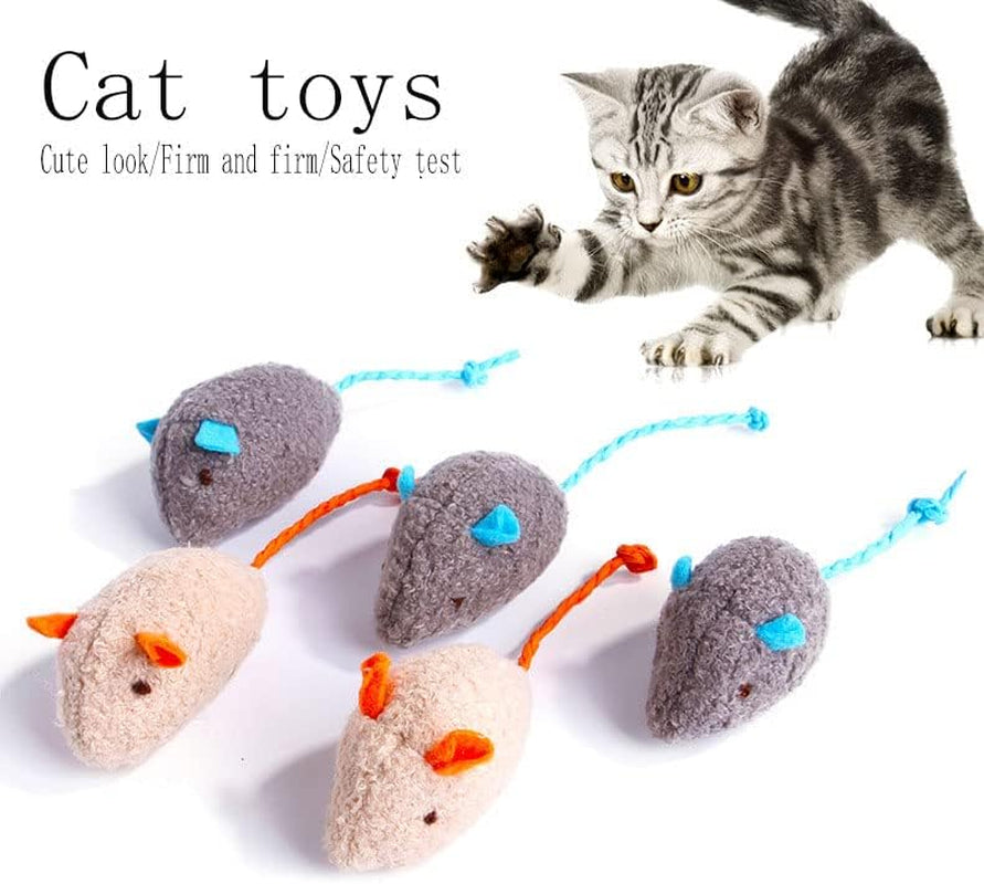 Plush Mouse Cat Toys, 3 Pack