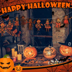 Halloween Vintage bunting wooden