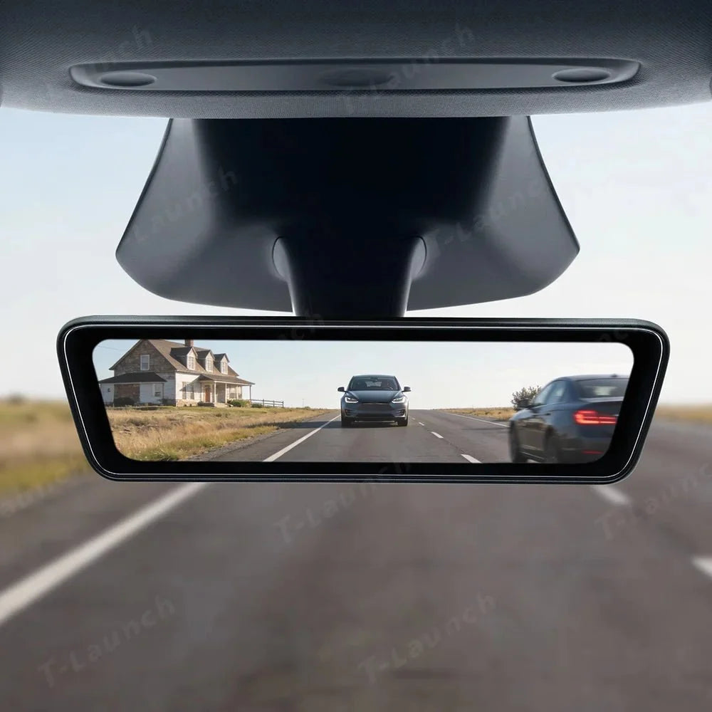 8.2" Streaming Rearview Mirror with Live HD Rear Camera for Tesla Model 3 & Model Y (2021–2026)