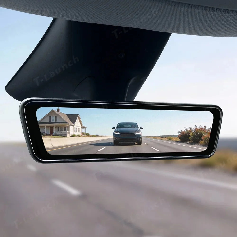 8.2" Streaming Rearview Mirror with Live HD Rear Camera for Tesla Model 3 & Model Y (2021–2026)