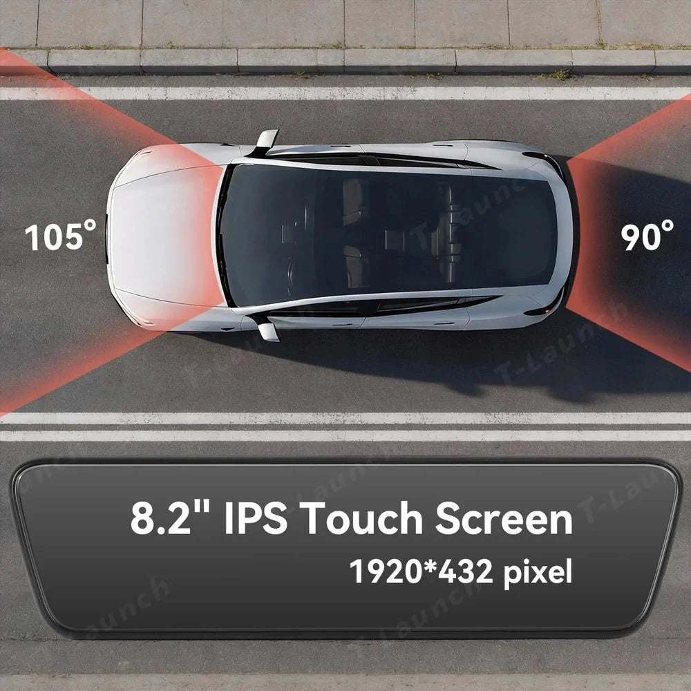 8.2" Streaming Rearview Mirror with Live HD Rear Camera for Tesla Model 3 & Model Y (2021–2026)