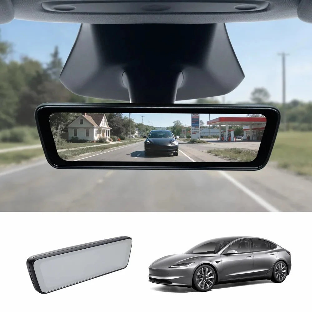 8.2" Streaming Rearview Mirror with Live HD Rear Camera for Tesla Model 3 & Model Y (2021–2026)