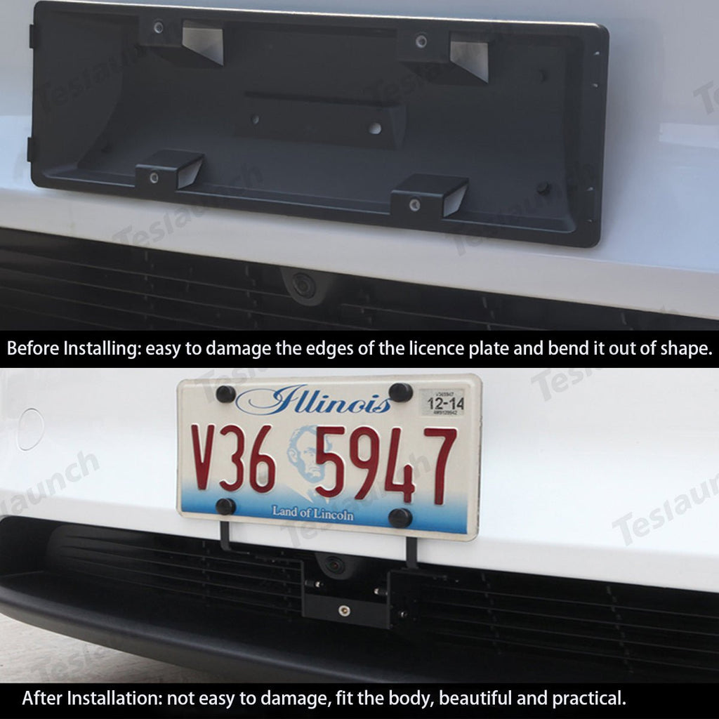 Drill-free Anti-theft US Standard License Plate Frame for Tesla Model Y Juniper 2025+