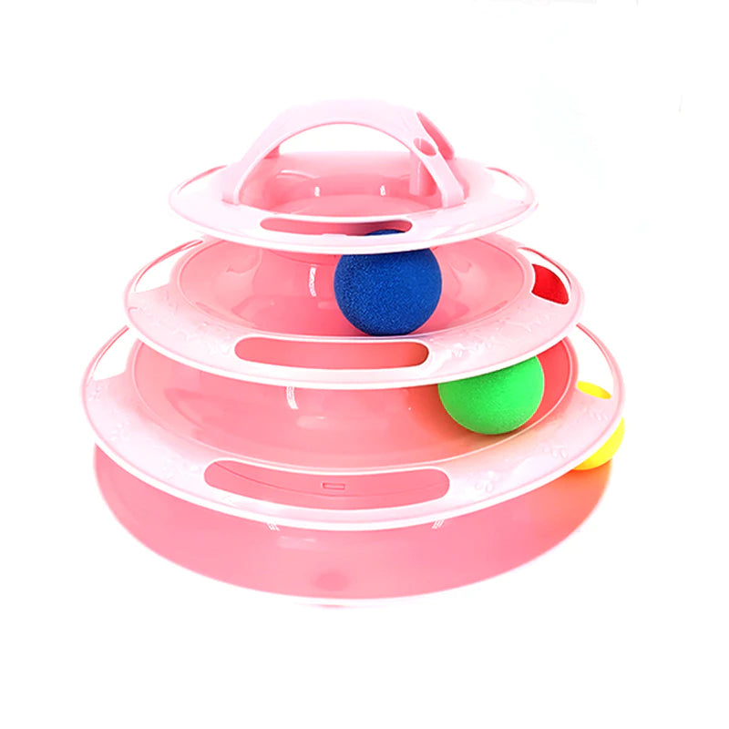 Cat Toy Tower with Tracks