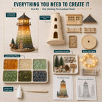 Vintage Firehouse Sea Glass-Style Mosaic Light DIY Kit