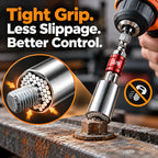 🎁Universal Grip Socket Tool With Power Drill Adapter – 7–19mm