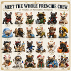 24-Day French Bulldog Christmas Advent Calendar | 24 Unique Collectible Frenchie Characters with Different Outfits, Personalities & Daily Holiday Surprises