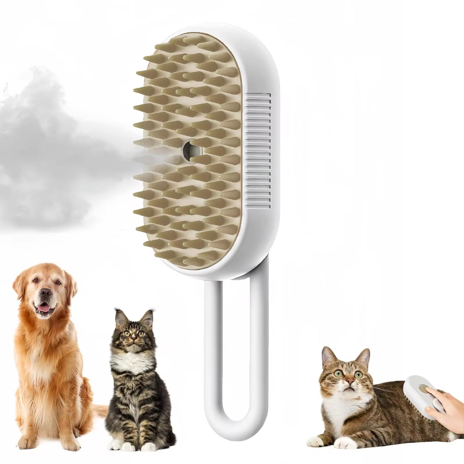 3-in-1 Pet Steam Grooming Brush