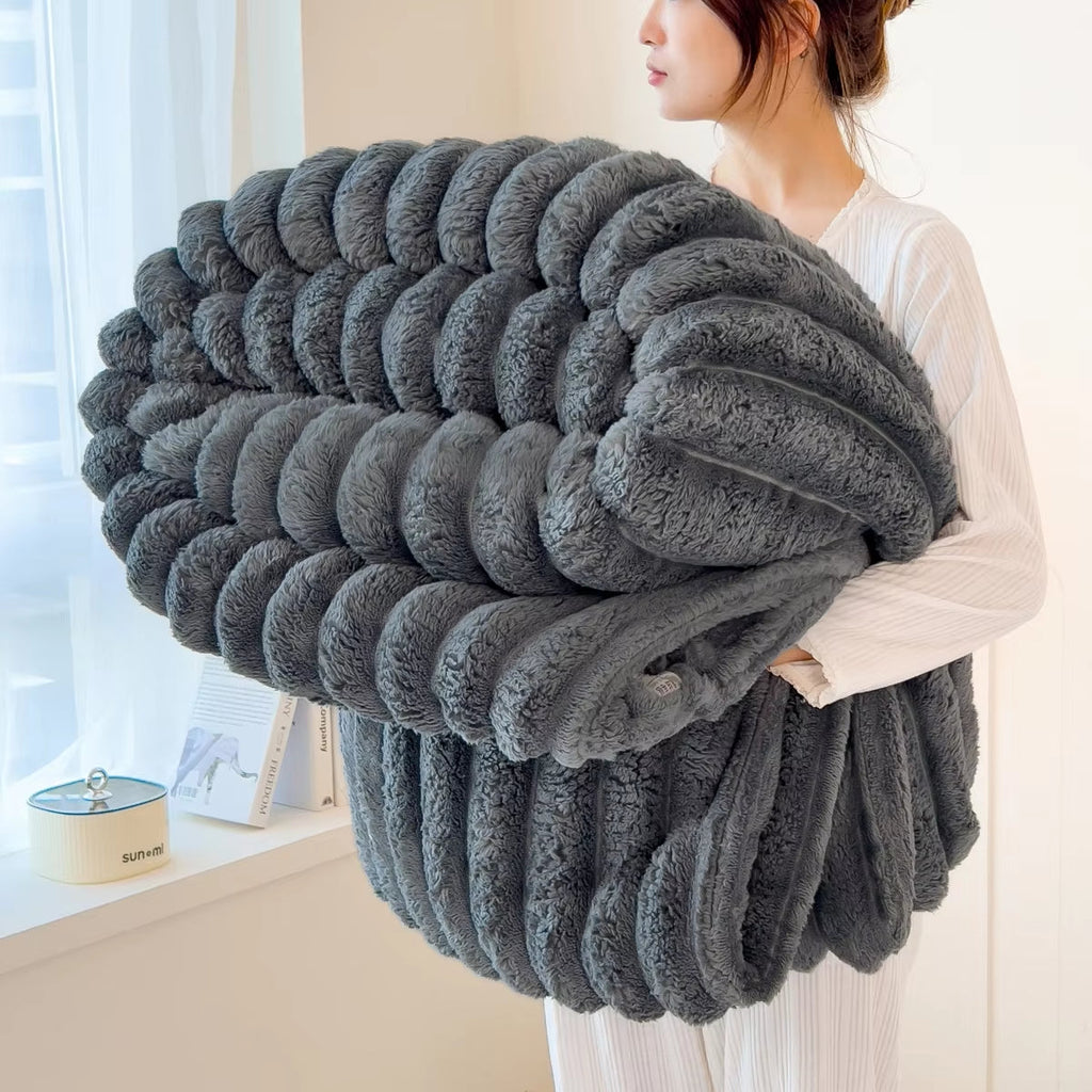 Cozy Striped Throw Blanket