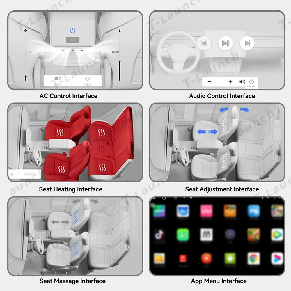 8.66-inch Large Rear Smart Display for Tesla Model 3 (2017-2023) / Model Y (2020-2024)