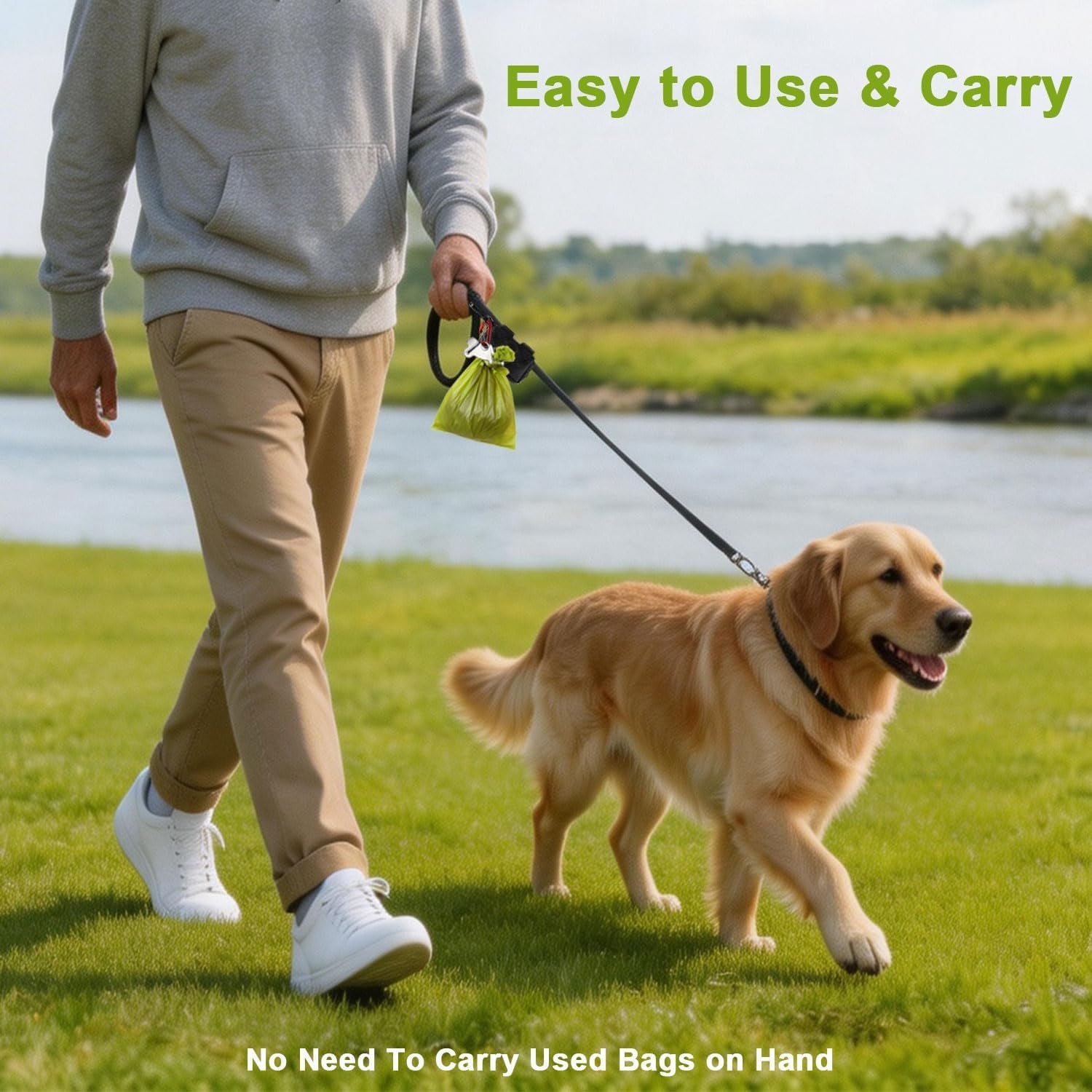 Hands-Free Dog Poop Bag Holder 2-Pack