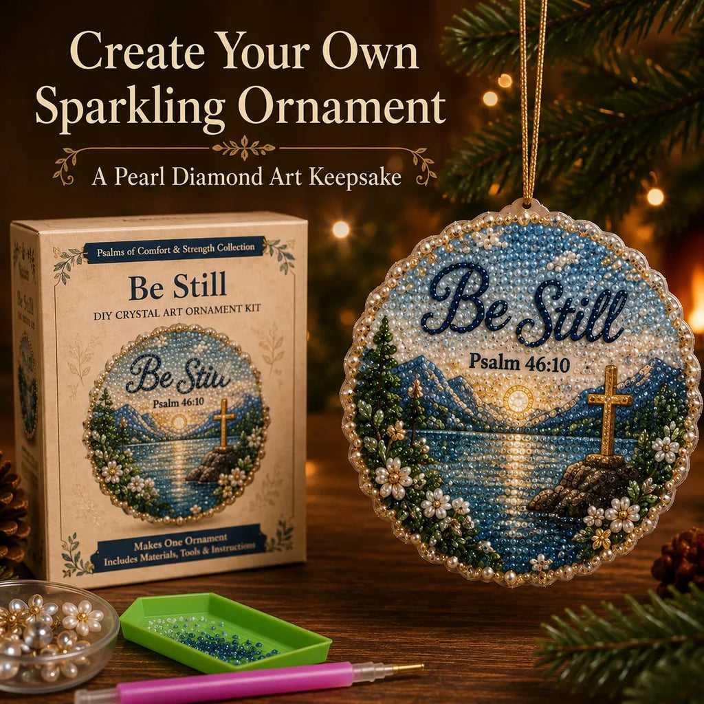 Beginner-Friendly Scripture Pearl Diamond Art Ornament DIY Kit