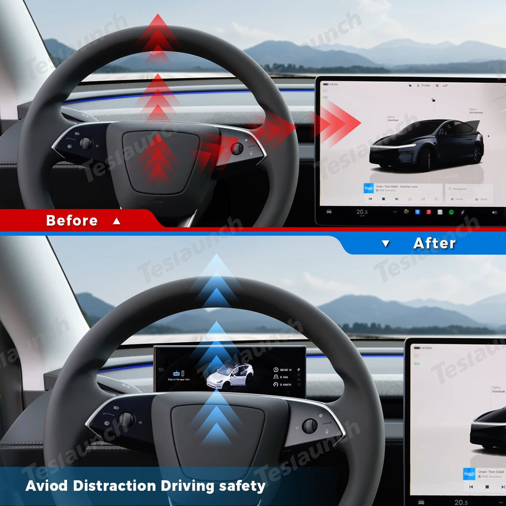 8.9'' Wireless CarPlay & Android Auto HUD for Tesla Model 3 Highland / Model Y Juniper