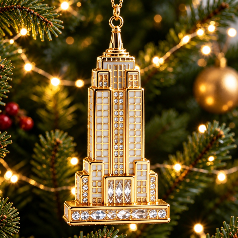 USA Landmark Christmas Ornaments