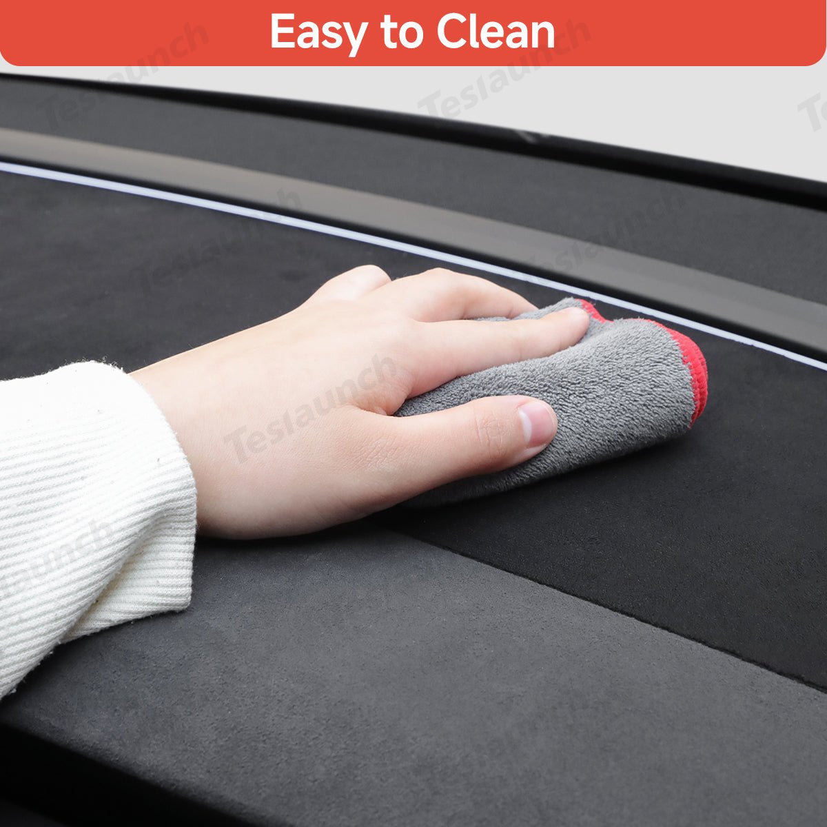 Suede Sunshade Dashboard Mat – UV Protection & Anti-Glare for Tesla Model Y Juniper 2025+