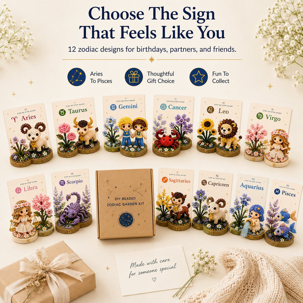 12 Zodiac Signs DIY Beaded Garden Craft Kit