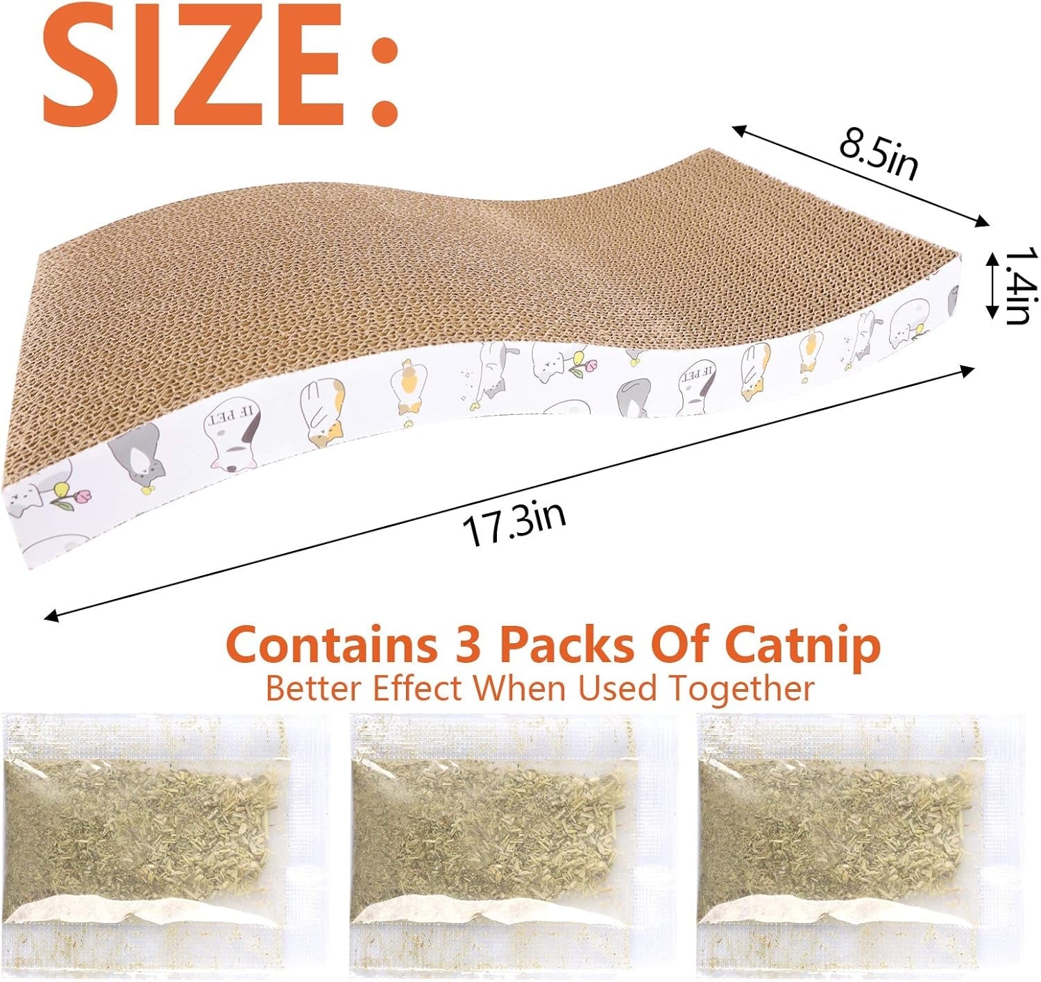 Cat Scratcher Pad, 3 Pack