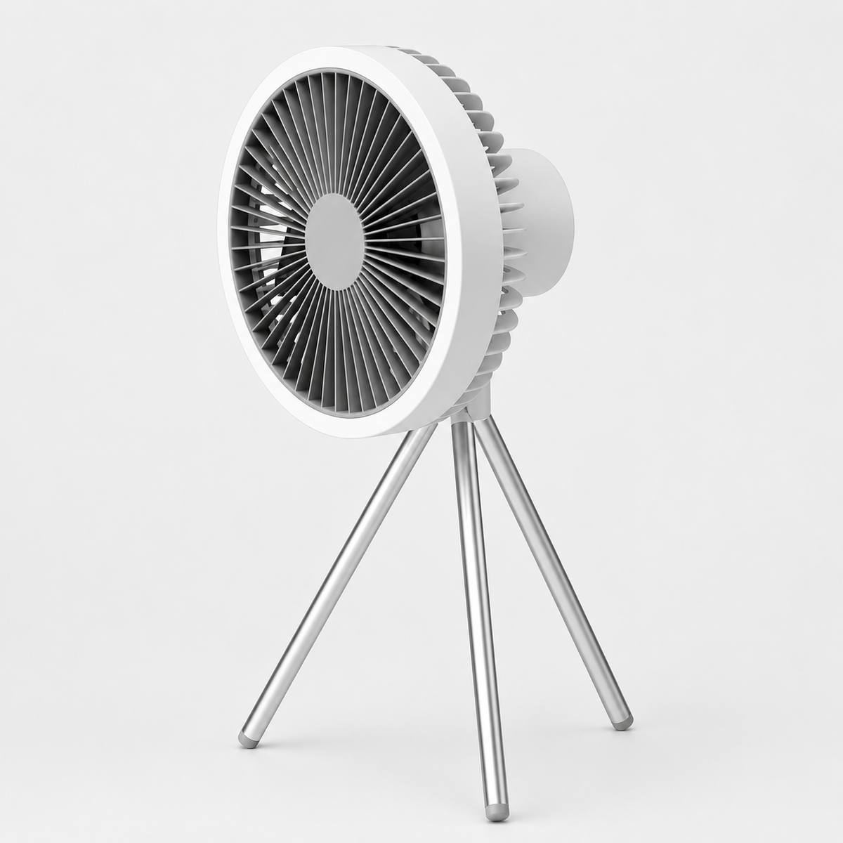 Portable Rechargeable Fan with LED Light & 10000mAh Power Bank for Travel & Outdoor Use