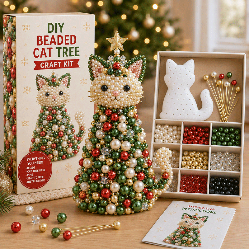 Animal-Themed Beaded Christmas Tree DIY Kit
