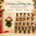24-Day Pug Christmas Surprise Advent Calendar | 24 Unique Mini Pug Figures for Daily Holiday Reveals, Collecting & Display