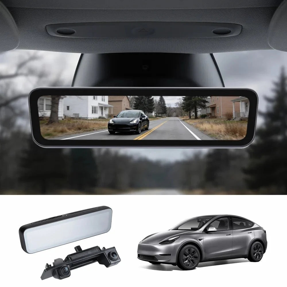 9.2" Integrated Streaming Rearview Mirror Dash Cam for Tesla Model 3 / Model Y (2021–2026)